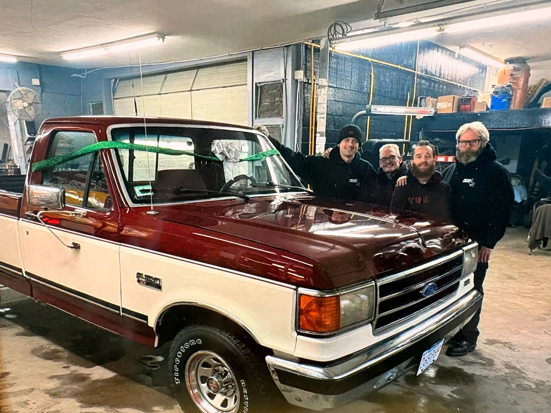Team with restored truck